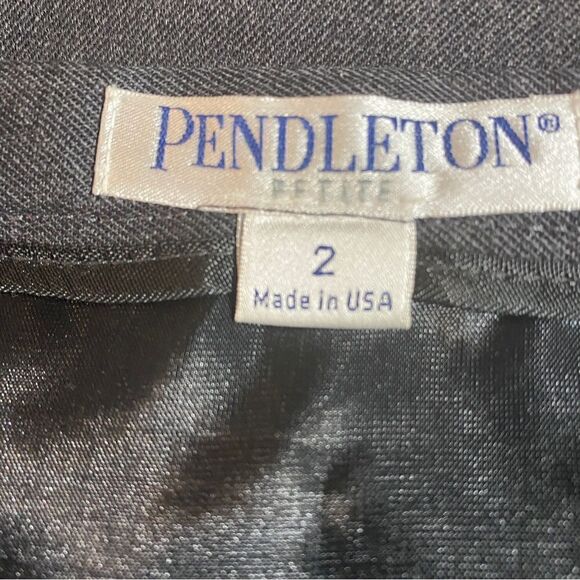 Women's Pendleton Virgin Wool Career Gray Skirt Size 2P - Picture 6 of 8